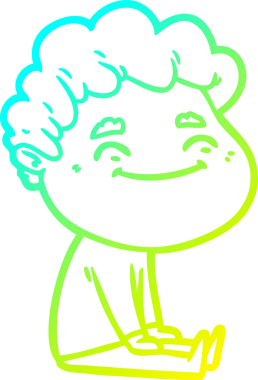 Bir insan tarafından çizilmiş karikatür cana yakın bir adamın çizimi.