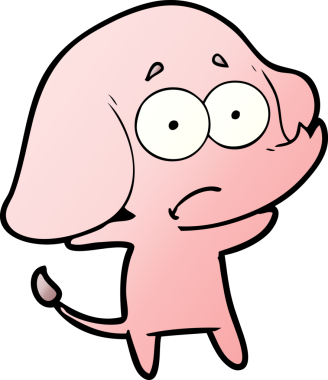 bir insan tarafından çizilmiş belirsiz bir fil.