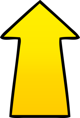 bir insan tarafından çizilmiş gölgelenmiş garip çizgi film oku