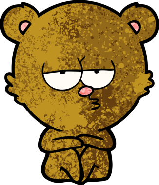 Bir insan tarafından çizilmiş bir çizgi film karakteri.