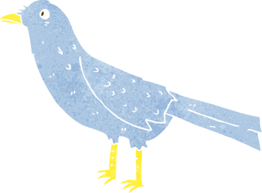 Bir insan tarafından çizilmiş karga.