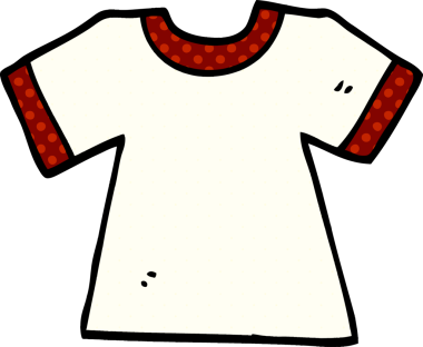 bir insan tarafından çizilmiş karikatür tişörtü