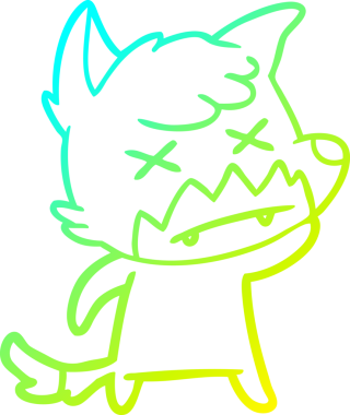 Bir insan tarafından çizilmiş ölü tilki çizgi filmi.