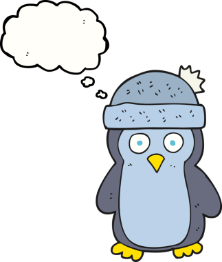 Bir insan tarafından çizilmiş serbest çizim baloncuk pengueni.