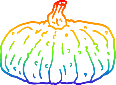 gökkuşağı gradyan çizgi çizimi bir insan tarafından çizilmiş bir balkabağı