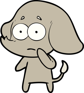 bir insan tarafından çizilmiş belirsiz bir fil.