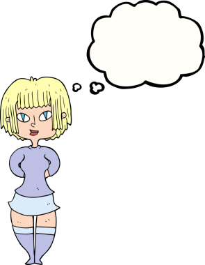 Bir insan tarafından çizilmiş serbest çizim baloncuk çizgi filmi mutlu kadın