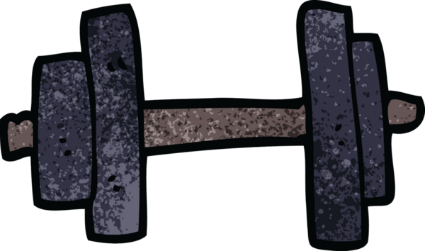 Bir insan tarafından çizilmiş karalama spor ağırlıkları.