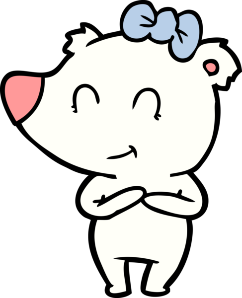 Bir insan tarafından çizilmiş kutup ayısı karikatürü