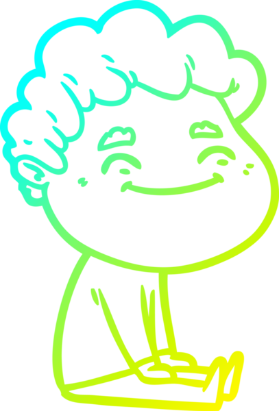 Bir insan tarafından çizilmiş karikatür cana yakın bir adamın çizimi.