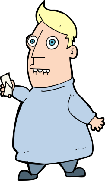 Bir insan tarafından çizilmiş biletleri olan sinirli bir adam.