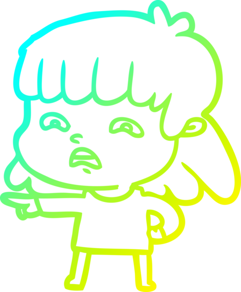 Bir insan tarafından çizilmiş endişeli bir karikatür çizimi.