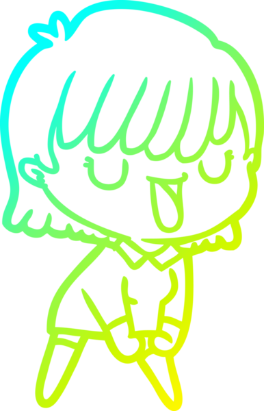 Bir insan tarafından çizilmiş bir karikatür kadın çizimi.