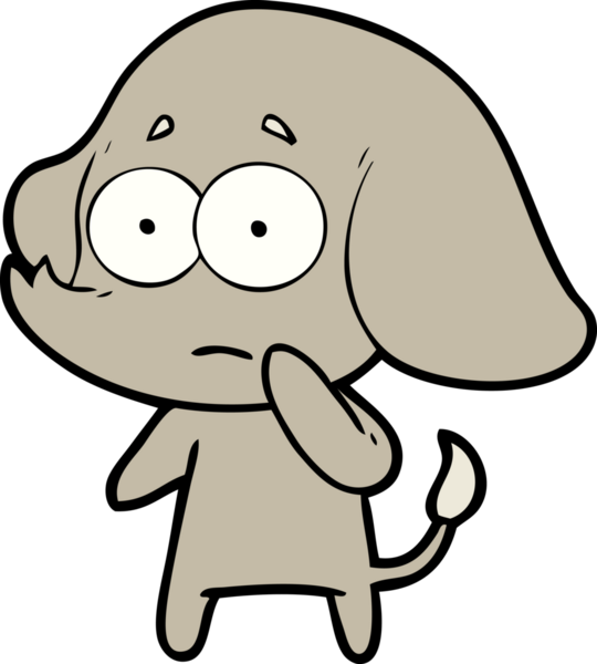 bir insan tarafından çizilmiş belirsiz bir fil.