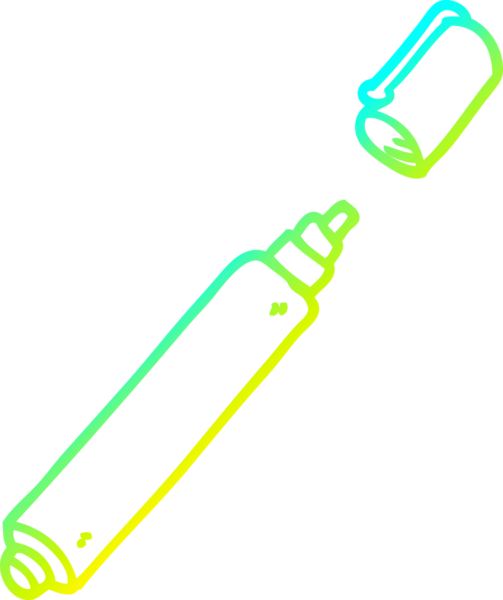 Bir insan tarafından çizilmiş bir karikatür ofis kalemi.