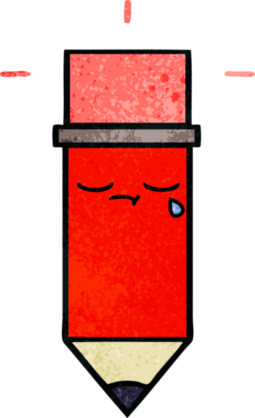 Bir insan tarafından çizilmiş bir kalemin retro grunge doku karikatürü