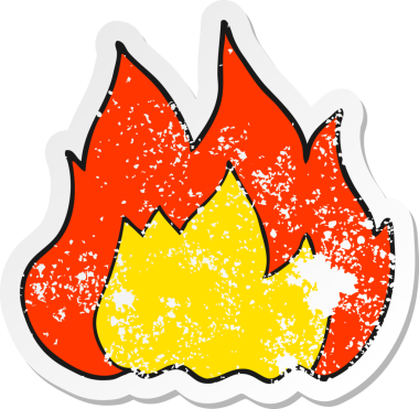 Bir insan tarafından çizilmiş bir çizgi filmin gerilimli çıkartması.