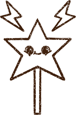 Sihirli Asa Kömür Bir insan tarafından çizilmiş