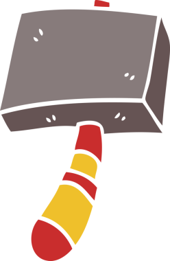 Bir insan tarafından çizilmiş karalama çekici.