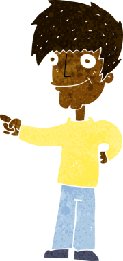 Bir insan tarafından çizilmiş çizgi filmci.