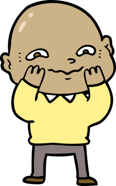 bir insan tarafından çizilmiş sinirli bir adam.