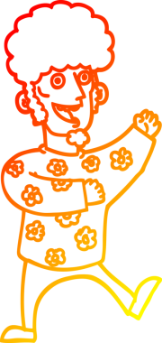 Bir insan tarafından çizilmiş 70 'lerin çizgi filminde