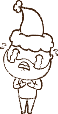 Bir insan tarafından çizilmiş Noel Adamı Kömürü