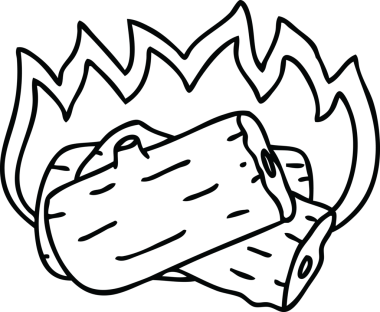 Bir insan tarafından çizilmiş garip çizgi film yakma günlüğü