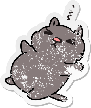 Bir insan tarafından çizilmiş garip bir el çiziminin sıkıntılı çıkartması.