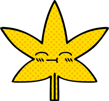 Bir insan tarafından çizilmiş güz yaprağının çizgi romanı.