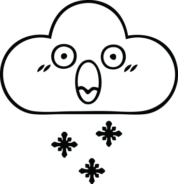 Bir insan tarafından çizilmiş fırtına kar bulutu çizimi