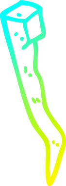 Bir insan tarafından çizilmiş eski bir demir çivinin soğuk gradyan çizimi