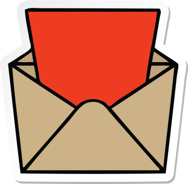 Bir insan tarafından çizilmiş garip bir el yazısı ve zarf.