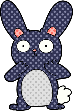 Bir insan tarafından çizilmiş bir tavşan.