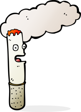 bir insan tarafından çizilmiş çizgi film sigarası