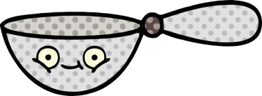 Bir insan tarafından çizilmiş bir kaşık çizgi romanı.