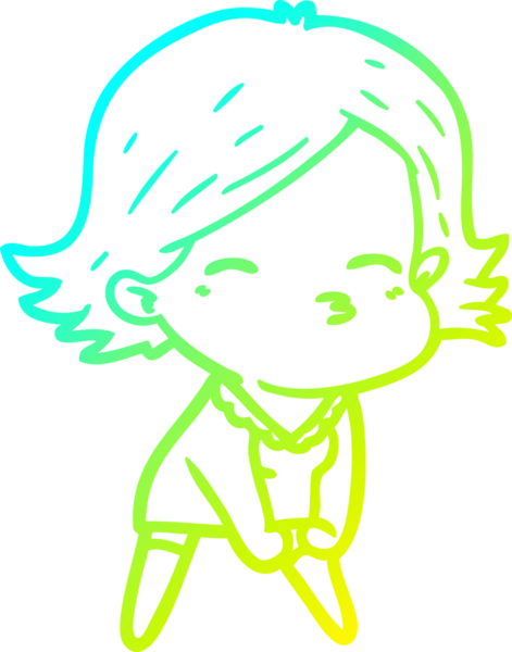 Bir insan tarafından çizilmiş bir karikatür kadın çizimi.