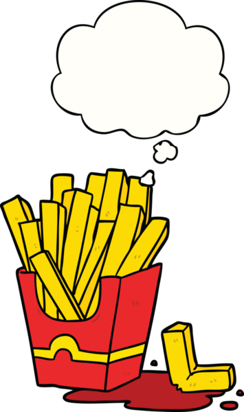 Bir insan tarafından çizilmiş düşünce balonlu çizgi film kızartmaları.