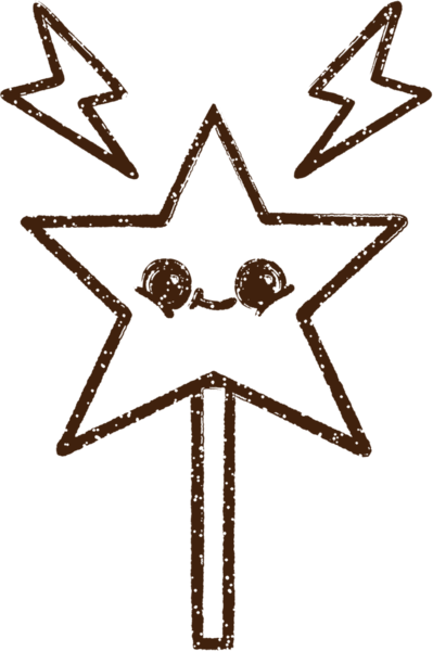 Sihirli Asa Kömür Bir insan tarafından çizilmiş