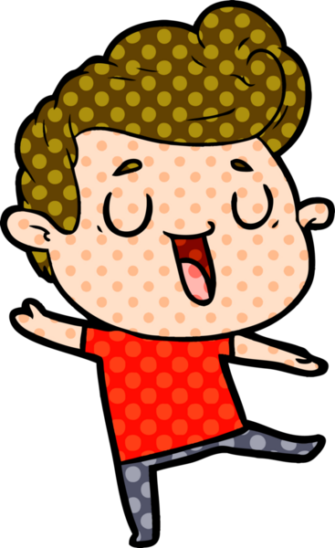 Bir insan tarafından çizilmiş mutlu çizgi film adamı.