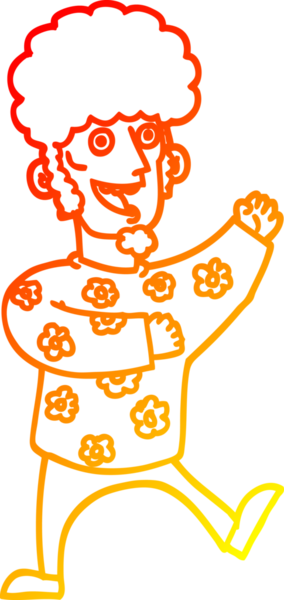 Bir insan tarafından çizilmiş 70 'lerin çizgi filminde