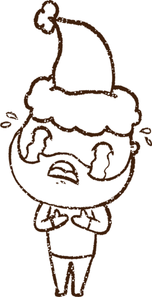 Bir insan tarafından çizilmiş Noel Adamı Kömürü