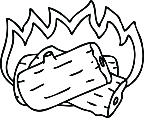 Bir insan tarafından çizilmiş garip çizgi film yakma günlüğü