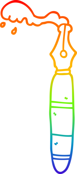 gökkuşağı gradyan çizgi çizimi bir insan tarafından çizilmiş bir dolmakalem