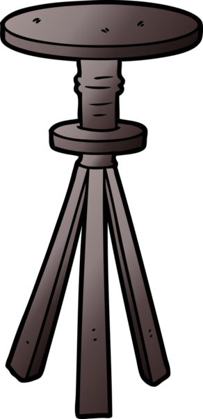 bir insan tarafından çizilmiş bir tabure.