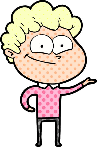 Bir insan tarafından çizilmiş mutlu bir adam.