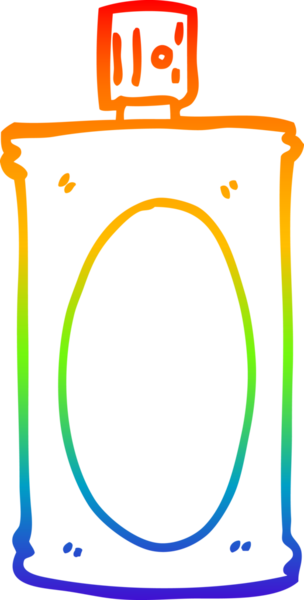 Bir insan tarafından çizilen çizgi film spreyinin gradyan çizimi.