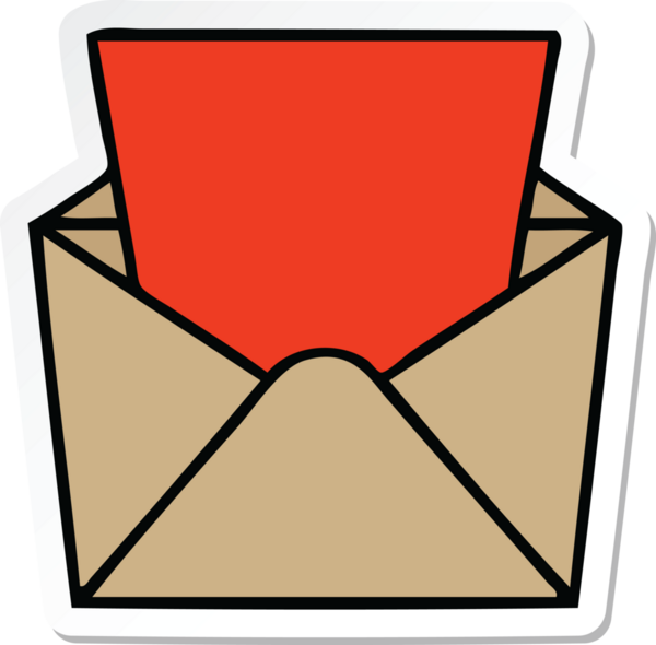 Bir insan tarafından çizilmiş garip bir el yazısı ve zarf.