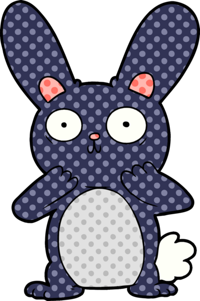 Bir insan tarafından çizilmiş bir tavşan.