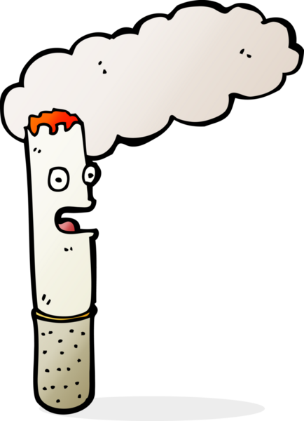 bir insan tarafından çizilmiş çizgi film sigarası